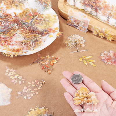 100Pcs Story of Four Seasons PET Stickers Self-Adhesive Stickers DIY-TA0003-69B-1