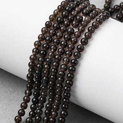 Natural Smoky Quartz Beads Strands G-Z116-A03-3mm-1