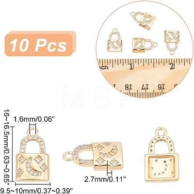 Brass Rhinestone Pendants FIND-WH0144-27KCG-1