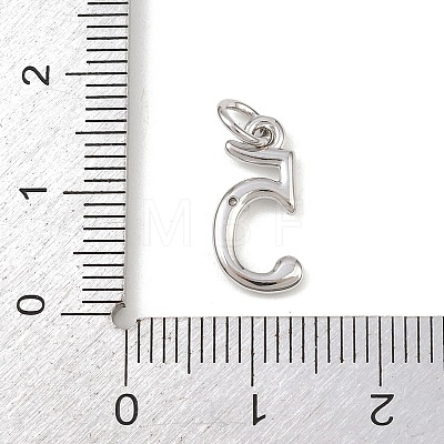 Brass Micro Pave Clear Cubic Zirconia Charms KK-P339-27P-05-1