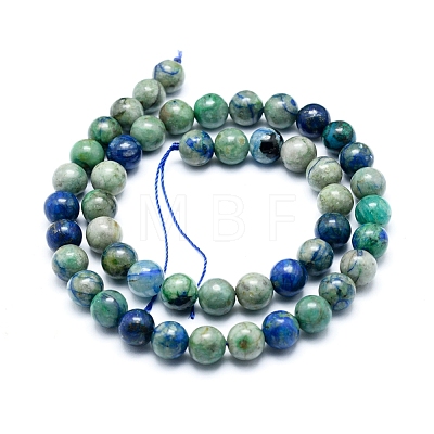 Assembled Synthetic Chrysocolla and Lapis Lazuli Beads Strands G-G823-07-8mm-1