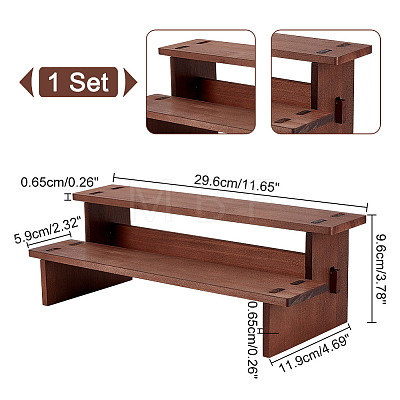 2-Tier Wood Model Toy Display Riser ODIS-WH0329-68C-1