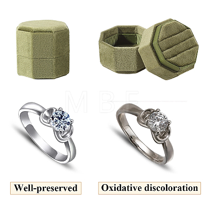 Velvet Cover Plastic Couple Ring Box VBOX-WH20003-001B-1