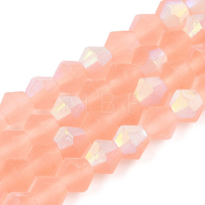 Imitate Austrian Crystal Bicone Frosted Glass Beads Strands EGLA-A039-T2mm-MB15-1