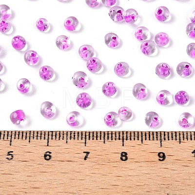 6/0 Inside Colours Transparent Glass Seed Beads X1-SEED-T007-07J-1
