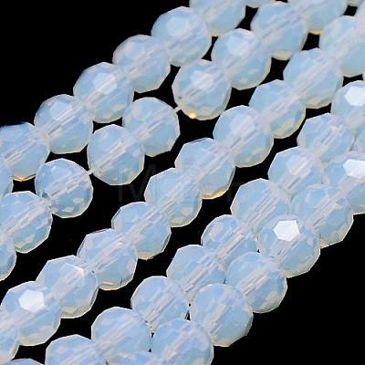Faceted Clear Glass Rondelle Bead Strands X-GLAA-F001-3x2mm-23-1