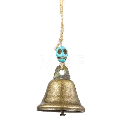 Iron Bell Pendant Decorations HJEW-JM02173-1