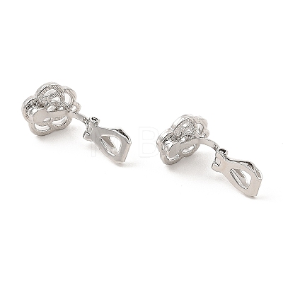 Alloy Clip-on Earring Findings FIND-L015-005P-1