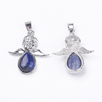 Natural Lapis Lazuli Pendants G-G651-E12-1