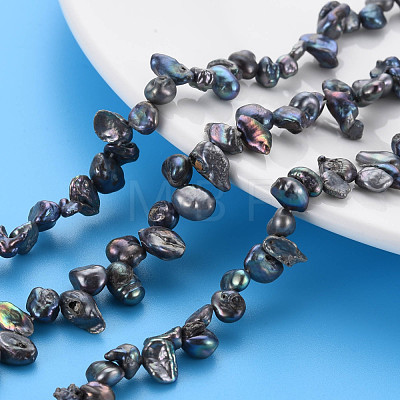Natural Keshi Pearl Beads Strands PEAR-S021-005B-1