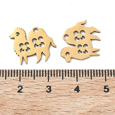 201 Stainless Steel Pendants STAS-F337-04G-1
