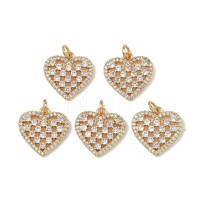 SHEGRACE Brass Micro Pave Clear Cubic Zirconia Pendants XGRQ2C533-412G-1