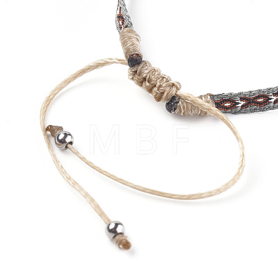 Unisex Adjustable Braided Bead Bracelets BJEW-J181-04A-1