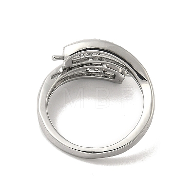Brass Micro Pave Cubic Zirconia Cup Peg Ring Settings KK-B166-02P-1