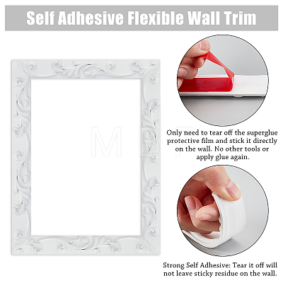 PVC Flowers Pattern Mirror Self-adhesive Sticker DIY-WH0258-10-1