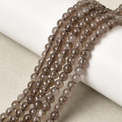 Natural Smoky Quartz Beads Strands G-B167-A09-4mm-1