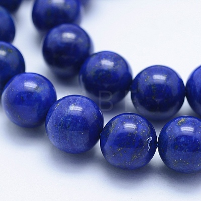 Natural Lapis Lazuli Beads Strands G-P342-01-10mm-AA-1