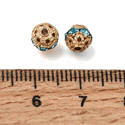Brass Rhinestone Beads RB-K001-01G-02-1