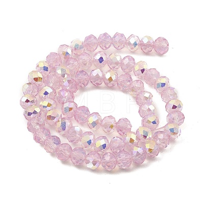 Baking Painted Transparent Glass Beads Strands DGLA-A034-J8mm-B06-1