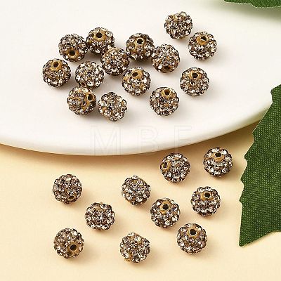 Polymer Clay Rhinestone Beads RB-H284-6MM-246-1