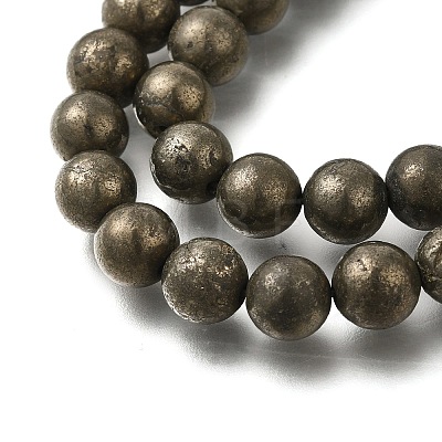 Natural Pyrite Beads Strands G-H059-A01-01-1