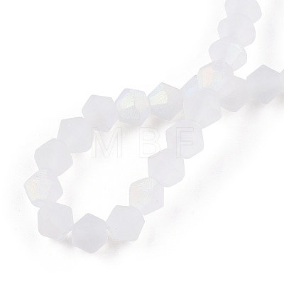 Imitate Austrian Crystal Bicone Frosted Glass Beads Strands LS-GLAA-F029-TM3mm-A13-1