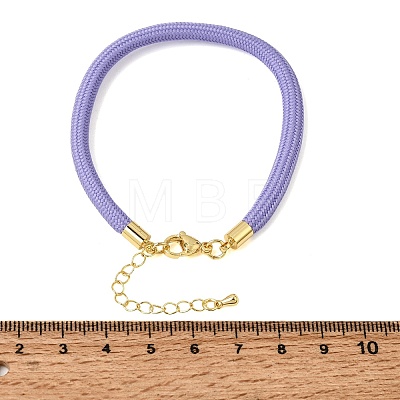 Braided Round Polyester Cord Bracelet Makings FB-CBAEDA0-01G-33-1