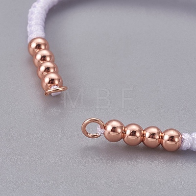 Nylon Cord Braided Bead Bracelets Making BJEW-F360-FRG19-1