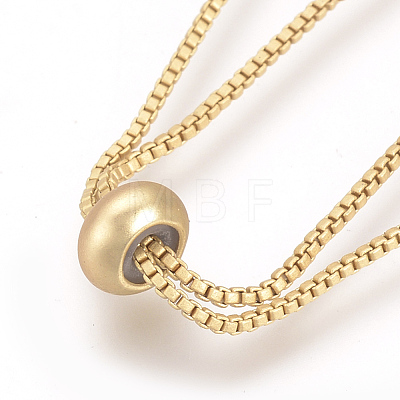 Brass Box Chain Slider Bracelet Making KK-Q675-05G-1