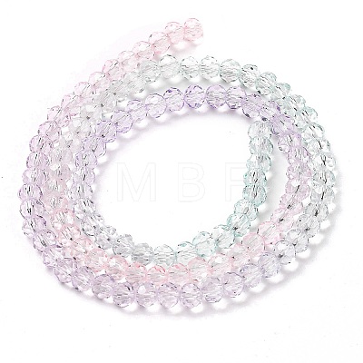 Transparent Painted Glass Beads Strands X-DGLA-A034-T3mm-A23-1