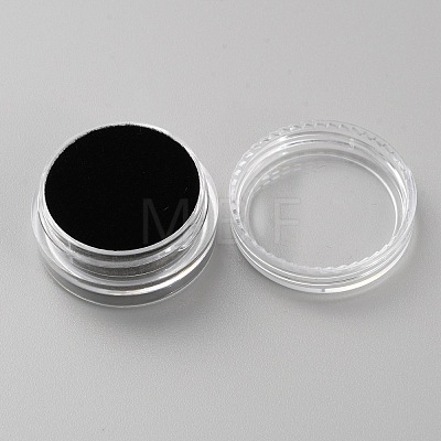 Round Transparent Plastic Loose Diamond Storage Boxes with Screw Lid and Sponge Inside CON-WH0088-48B-02-1