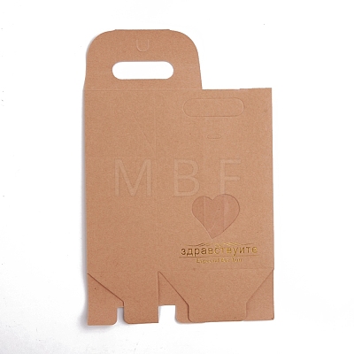 Rectangle Paper Bags with Handle and Clear Heart Shape Display Window CON-D006-01A-01-1