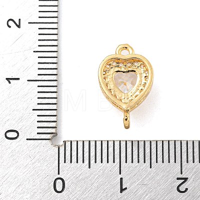 Brass Pave Cubic Zirconia Connector Charms KK-Z072-06G-02-1