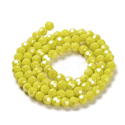 Electroplate Opaque Glass Beads Strands EGLA-A035-P4mm-A04-1