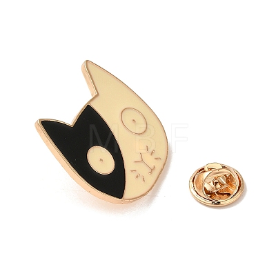 Golden Alloy Enamel Brooch JEWB-U004-04G-02-1