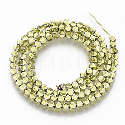 Electroplated Non-magnetic Synthetic Hematite Beads Strands G-S365-021-1