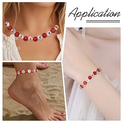 2 Strands Handmade Lampwork Beads Strands LAMP-CJ0003-18-1