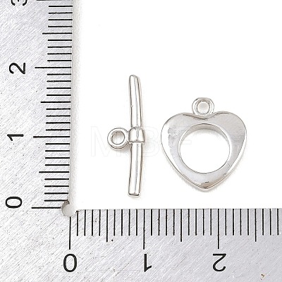 Heart Brass Toggle Clasps KK-G548-43P-05-1