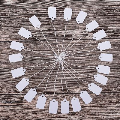 White Rectangle Jewelry Price Tags X-TOOL-C003-02-1