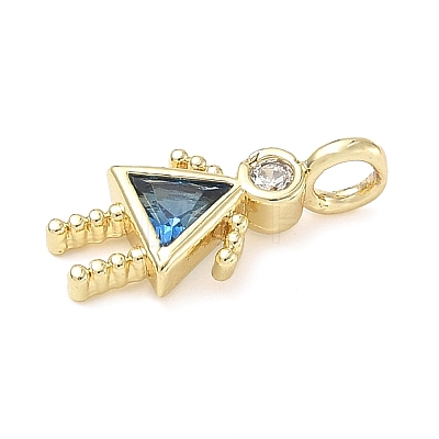 Brass Micro Pave Cubic Zirconia Pendants ZIRC-I356-17G-B08-1