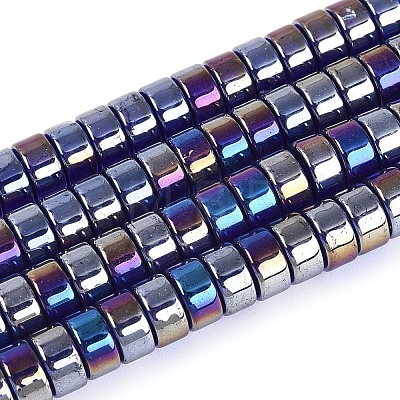 AB Color Plated Transparent Glass Beads Strands GLAA-T026-4x8mm-T05-1