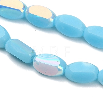 Electroplate Opaque Glass Beads EGLA-H112-06-HR06-1