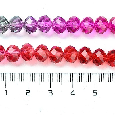 Transparent Painted Glass Beads Strands DGLA-A034-T8mm-A24-1