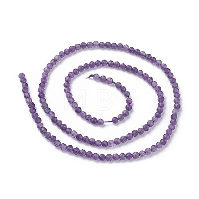 Natural Amethyst Beads Strands G-F619-12-3mm-1