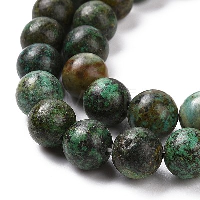 Natural African Turquoise(Jasper) Beads Strands X-TURQ-G037-10mm-1