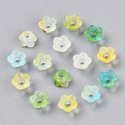 Frosted Transparent Acrylic Beads OACR-N137-72H-1