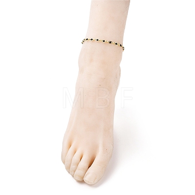 Brass Link Chain Anklets AJEW-AN00338-1