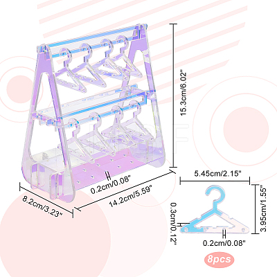 Transparent Acrylic Earring Display Stands EDIS-HY0001-02-1