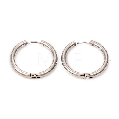 Tarnish Resistant 201 Stainless Steel Huggie Hoop Earrings EJEW-L250-01F-P-1