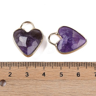 Natural Amethyst Faceted Pendans KK-L218-005G-06-1